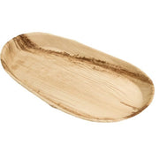 Plateau Long 55 × 30 cm en feuille de palmier, lot de 10 - Ecobioshopping