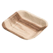 Assiette jetable carrée 17 × 17 cm en feuille de palmier, lot de 25 - Ecobioshopping