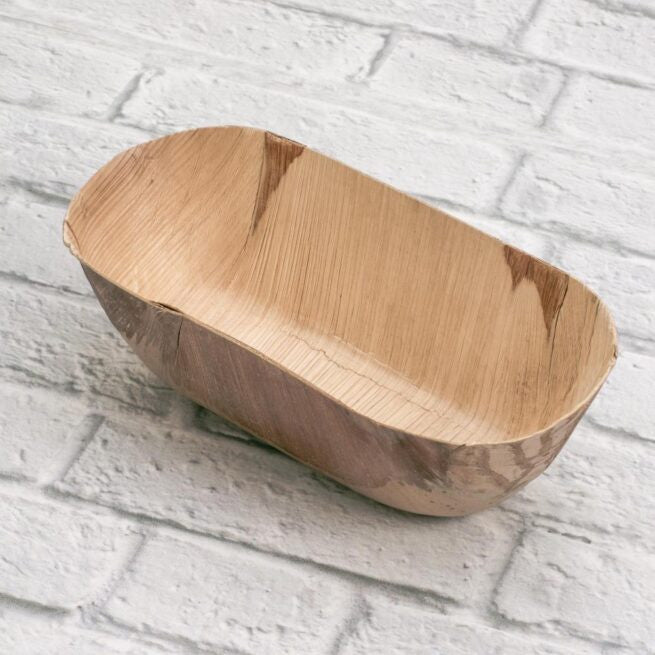 Bol jetable Padiga 23x11 × 6 cm en feuille de palmier, lot de 20 - Ecobioshopping