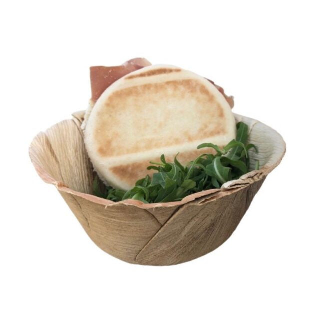Assiette jetable 500 ml en feuille de palmier, lot de 25 - Ecobioshopping