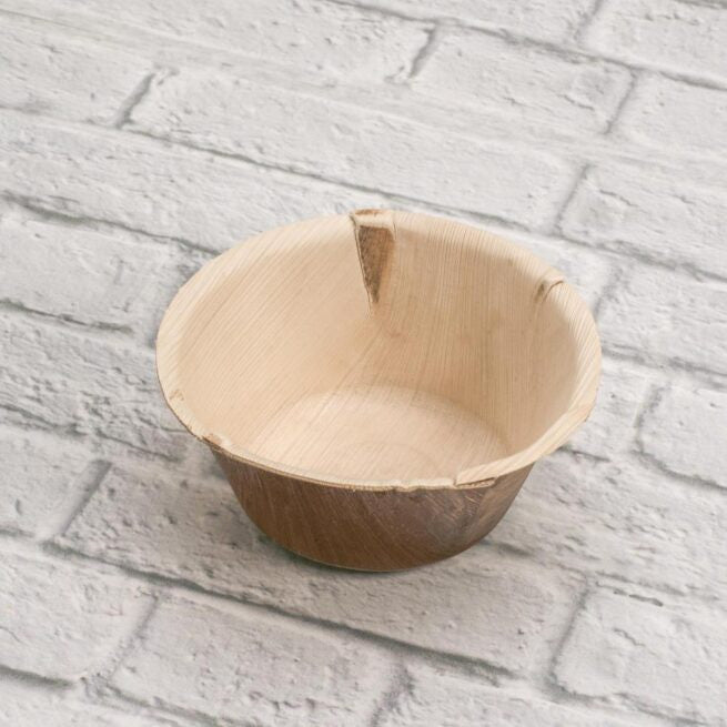 Assiette jetable 500 ml en feuille de palmier, lot de 25 - Ecobioshopping