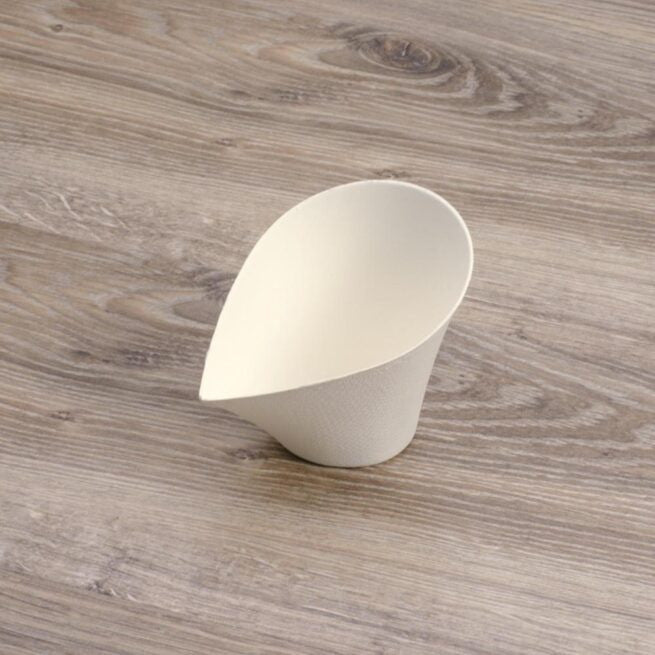Coupelle jetable Finger Food Jenny 12 × 9 cm en cellulose, lot de 50 - Ecobioshopping