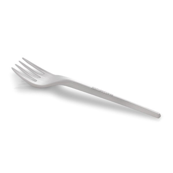 Fourchette jetable 16 cm en PLA, lot de 50 - Ecobioshopping