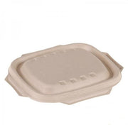 Couvercle jetable rectangulaire Nature en pulpe de cellulose, lot de 125 - Ecobioshopping