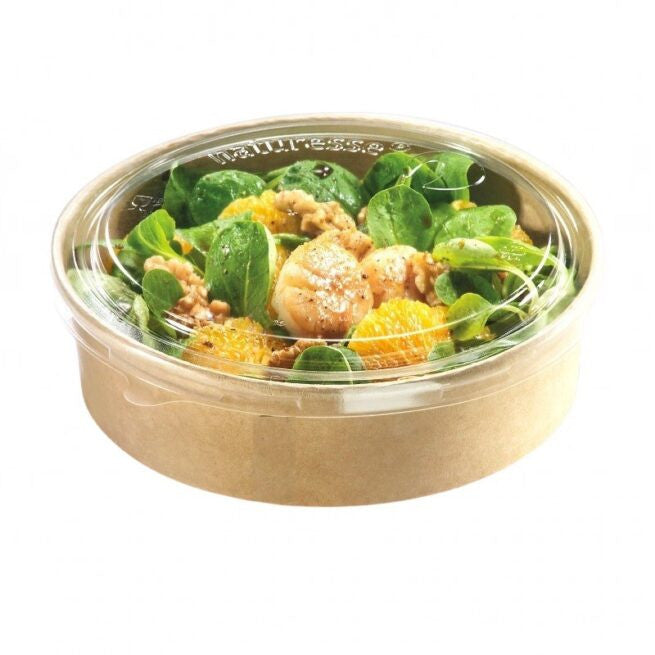 Couvercle jetable 19 cm en PLA, lot de 50 - Ecobioshopping