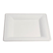 Assiette jetable Élégance 26 × 26 cm en cellulose, lot de 50 - Ecobioshopping