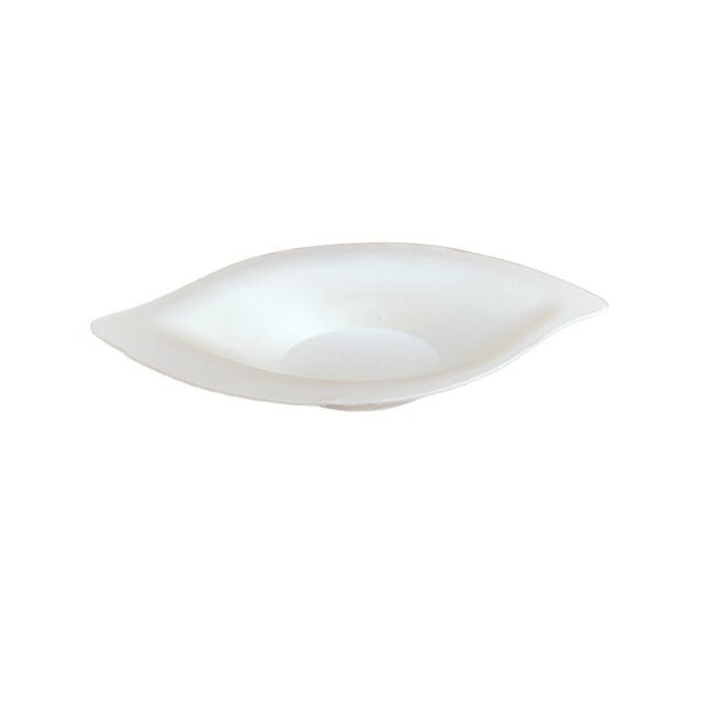 Petite assiette Finger Food Swing 13 × 6 cm en cellulose, lot de 600 - Ecobioshopping