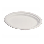 Assiette jetable ovale 26 × 19 cm en cellulose, lot de 500 - Ecobioshopping