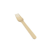 Fourchette jetable 15,6 cm en bois, lot de 2000 - Ecobioshopping