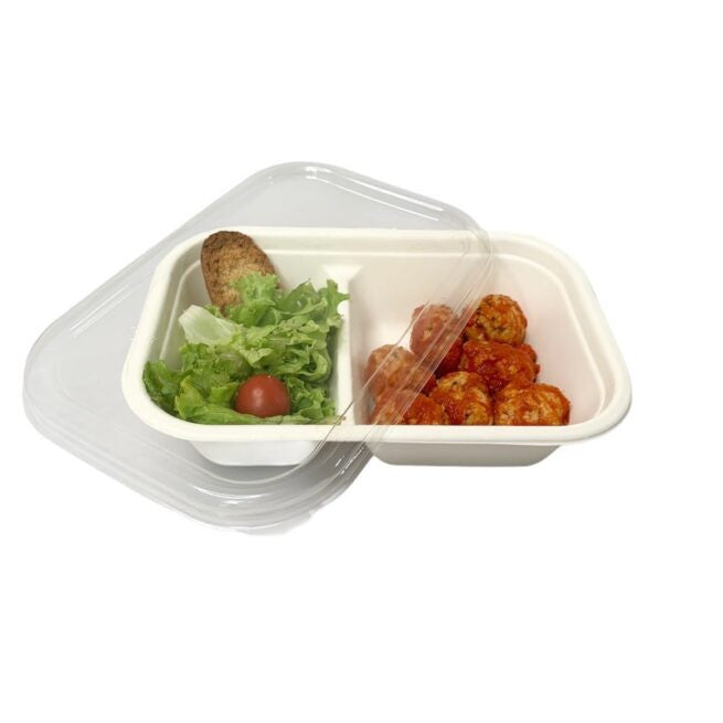 Couvercle jetable en PLA pour Barquette jetables N395, N396, N397, lot de 390 - Ecobioshopping