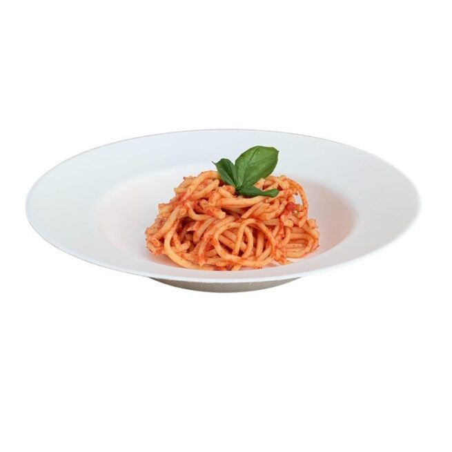 Assiette jetable Creuse Élégance 23 cm en cellulose, lot de 500 - Ecobioshopping