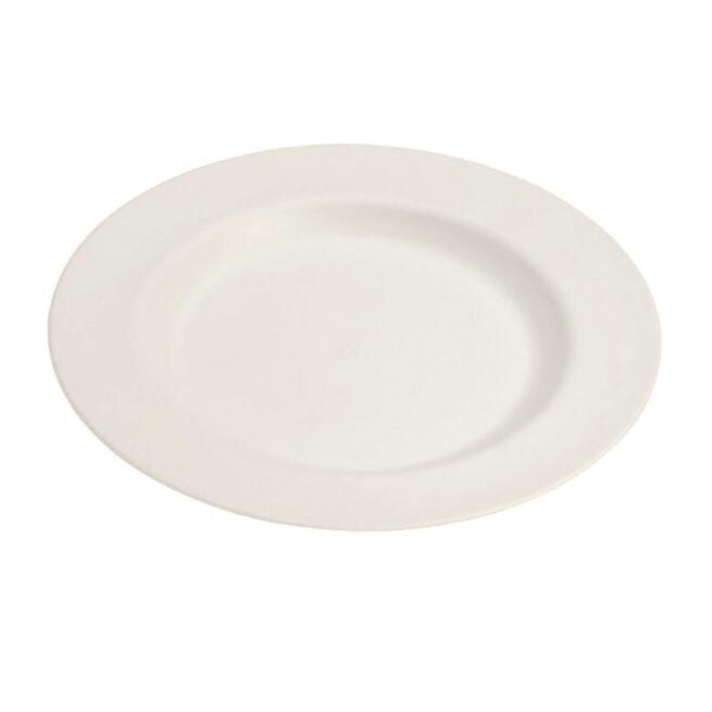 Assiette jetable plate Elegance 27 cm en cellulose, lot de 500 - Ecobioshopping