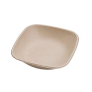 Assiette jetable carrée Nature 750 ml en cellulose, lot de 500 - Ecobioshopping