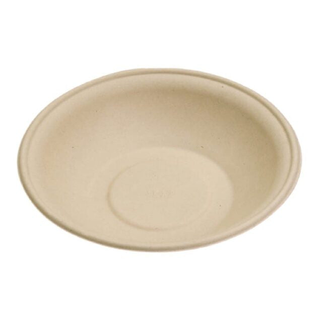 Barquette jetable ronde Nature 900 ml en cellulose, lot de 250 - Ecobioshopping