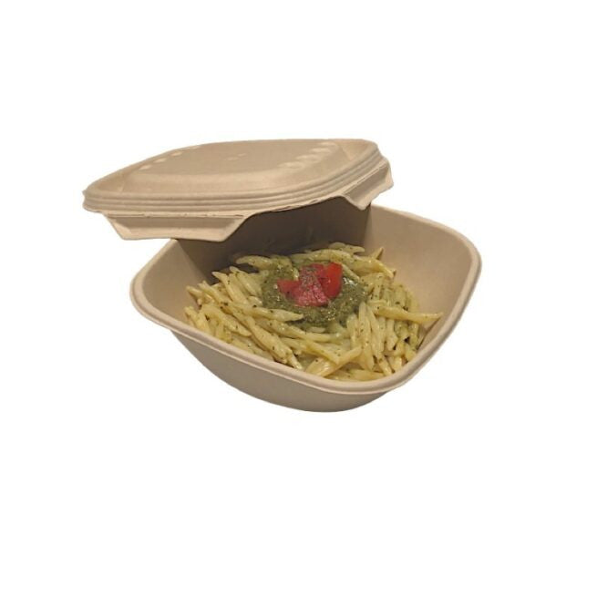 Couvercle jetable carré en pulpe Nature en cellulose, lot de 500 - Ecobioshopping