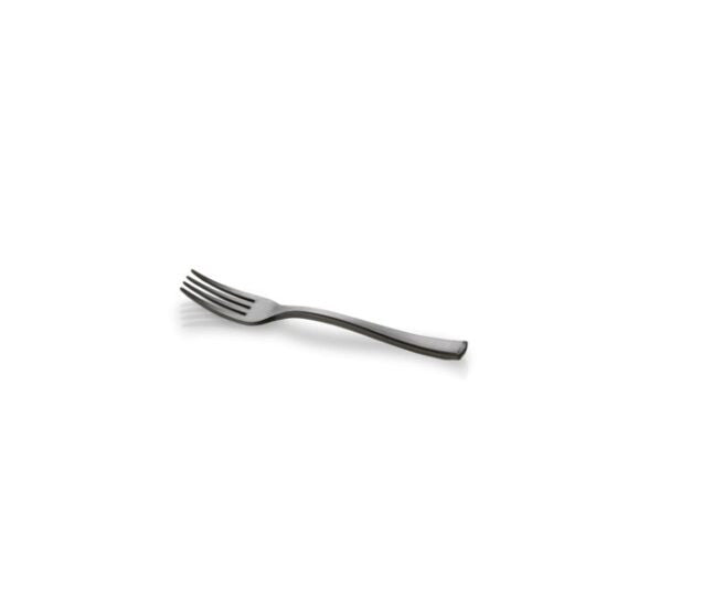Mini Fourchette jetable noire 9,8 cm en PLA, lot de 1000 - Ecobioshopping