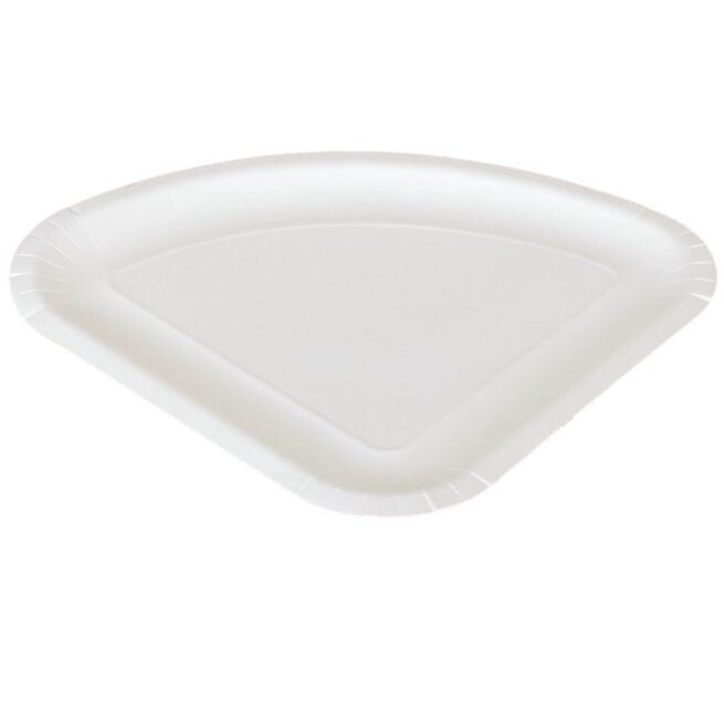 Assiette jetable en carton pour pizza 1/4, lot de 500 - Ecobioshopping