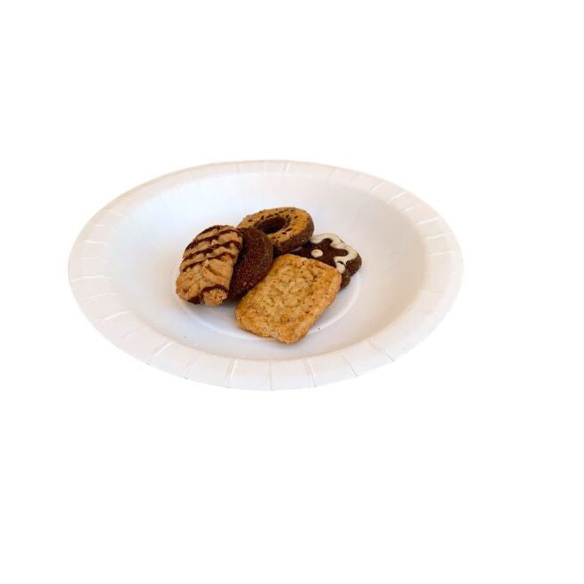 Assiette jetable plate en carton rigide de 18 cm, lot de 50 - Ecobioshopping