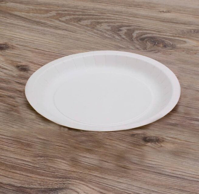Assiette jetable plate en carton rigide de 18 cm, lot de 250 - Ecobioshopping