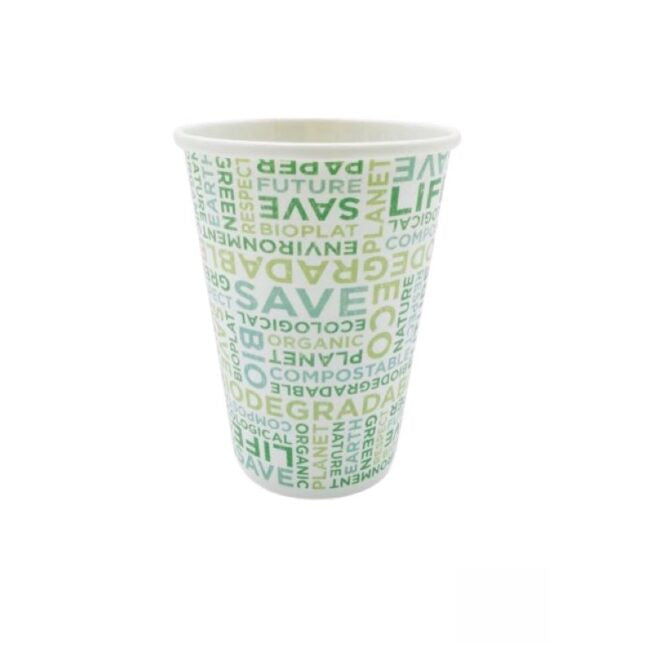 Ecobioshopping - Verre Standard Texte Bio 250 ml, lot de 2000