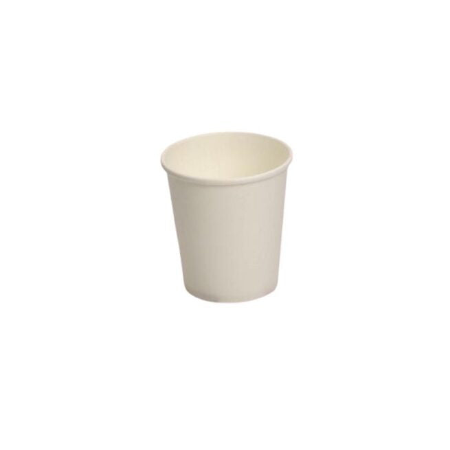 Verre jetable blanc 125 ml, lot de 1000 - Ecobioshopping