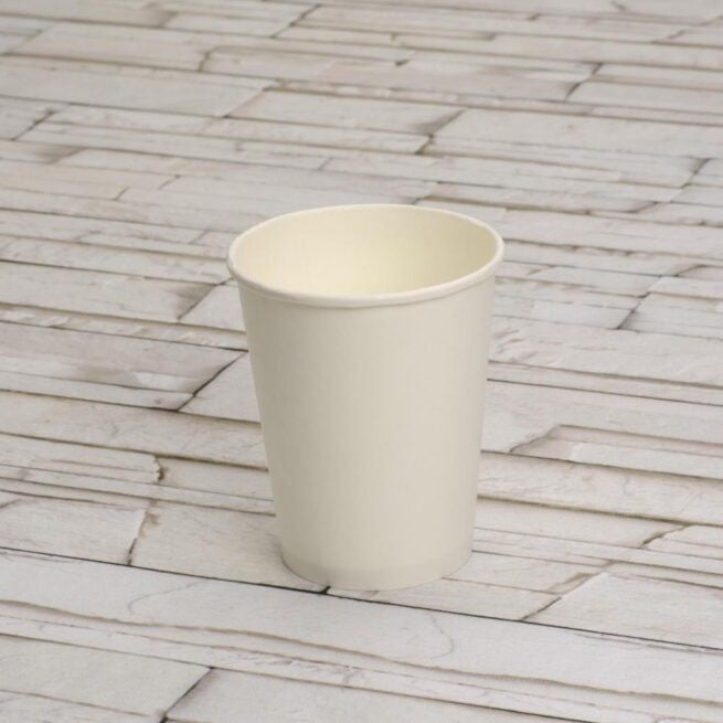 Verre jetable blanc 300 ml, lot de 50 - Ecobioshopping