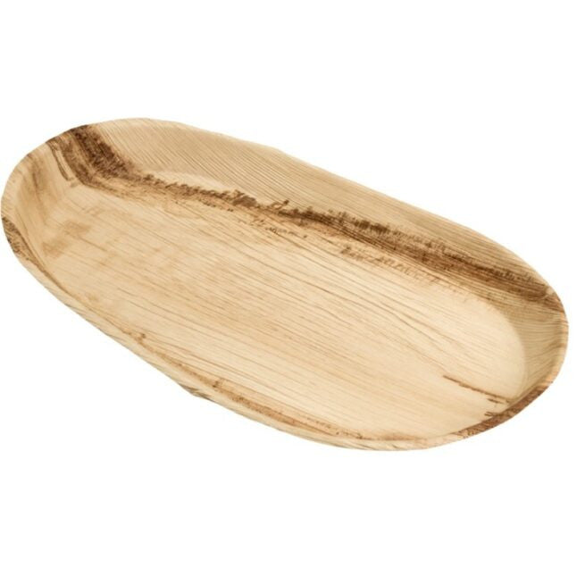 Plateau Long 55 × 30 cm en feuille de palmier, lot de 50 - Ecobioshopping