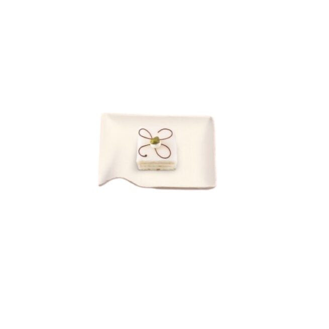 Assiette jetable Finger Food 8 × 8 cm en cellulose, lot de 50 - Ecobioshopping
