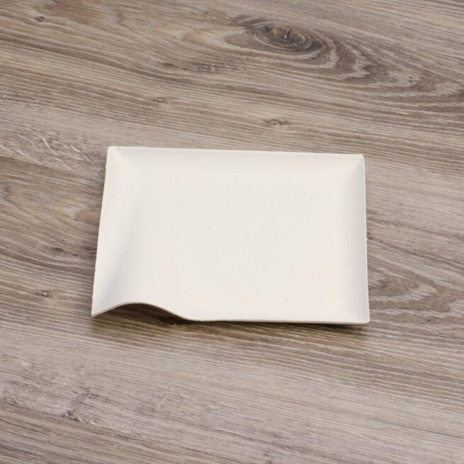 Assiette jetable Finger Food 15 × 15 cm en cellulose, lot de 50 - Ecobioshopping
