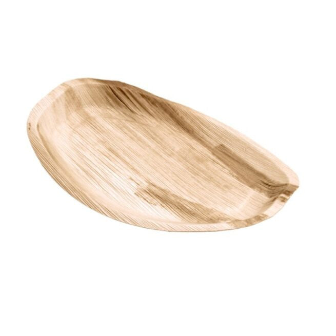 Plateau petit 30 × 20 cm en feuille de palmier, lot de 25 - Ecobioshopping