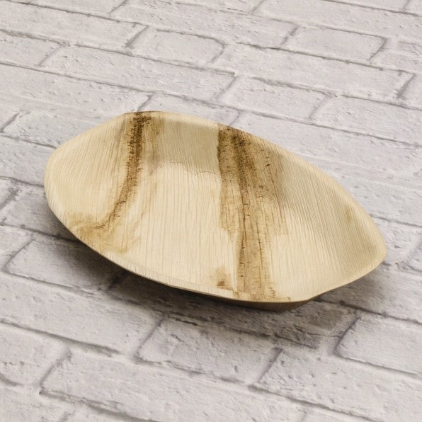 Plateau petit 30 × 20 cm en feuille de palmier, lot de 25 - Ecobioshopping