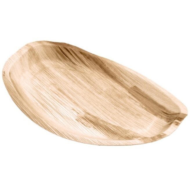 Plateau moyen 36 × 25 cm en feuille de palmier, lot de 25 - Ecobioshopping