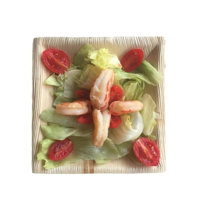 Étui 16x16 × 5 cm en feuille de palmier, lot de 100 - Ecobioshopping