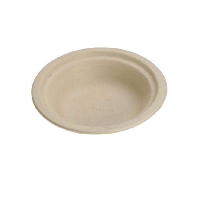 Assiette jetable Nature 400 ml avec bord en cellulose, lot de 500 - Ecobioshopping