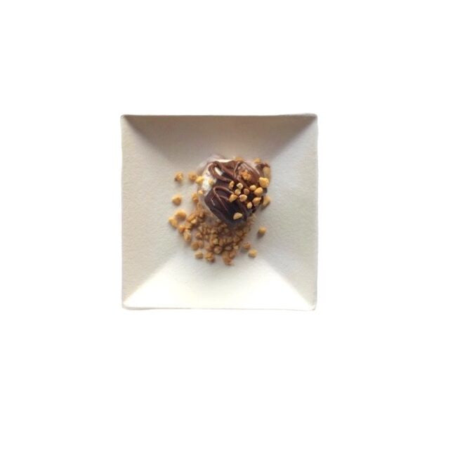 Assiette jetable Komodo 9 × 9 cm en cellulose, lot de 50 - Ecobioshopping