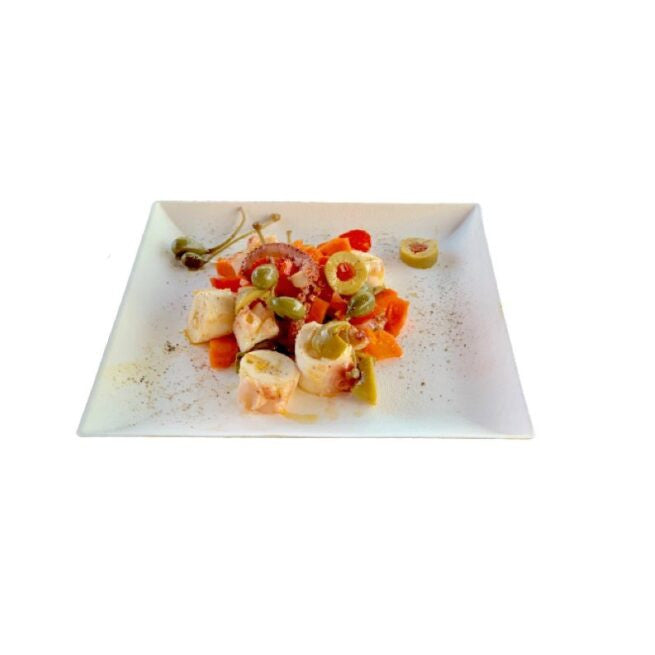 Assiette jetable Komodo 18 × 18 cm en cellulose, lot de 400 - Ecobioshopping