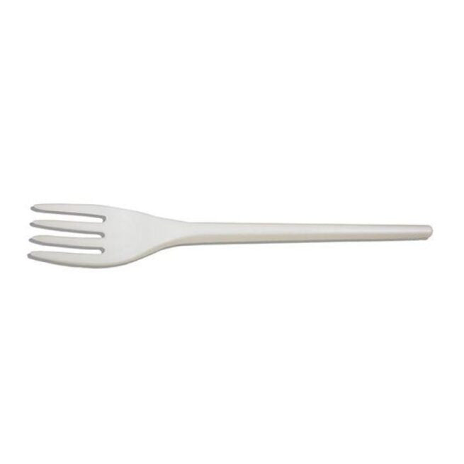 Fourchette jetable Professionnelle 17 cm en PLA, lot de 1000 - Ecobioshopping
