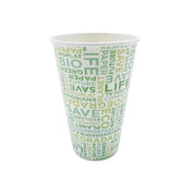 Verre jetable Texte Bio 350 ml, lot de 2000 - Ecobioshopping