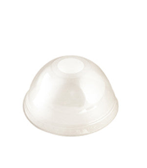 Dôme de Couvercle jetable en PLA de diamètre 95 mm avec trou pour Verre jetables 61362 et 61363 - 800 pièces. - Ecobioshopping