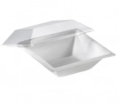 Couvercle jetable pyramide 16 × 16 cm en PLA, lot de 400 - Ecobioshopping