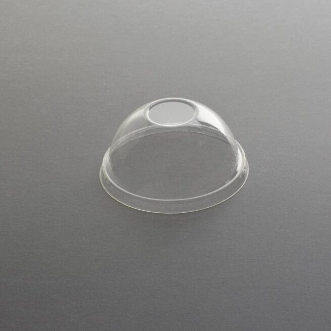 Couvercle jetable dôme en PLA diamètre 100 mm sans trou, lot de 1200 - Ecobioshopping