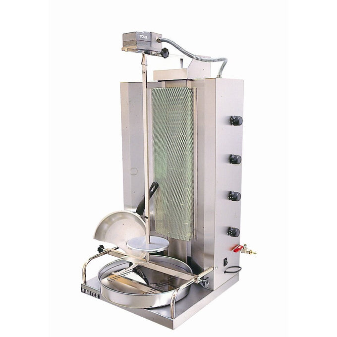 Grill à döner kebab gaz 4 brûleurs verticaux 35 kg - 10,8 kW gaz - 904V - Vimitex - vue 1
