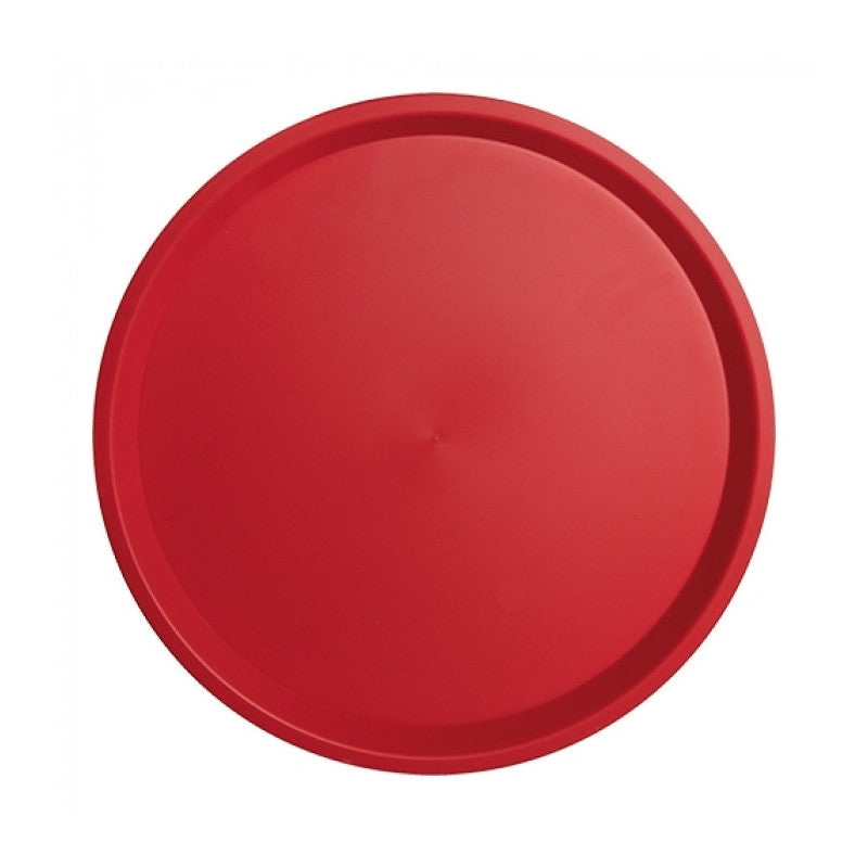 Plateau antidérapant rond rouge diam 36cm - Caterchef