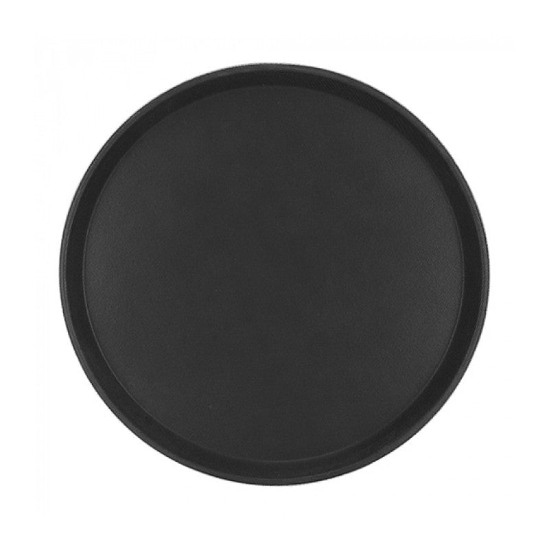 Plateau antidérapant rond noir diam 45cm - Caterchef