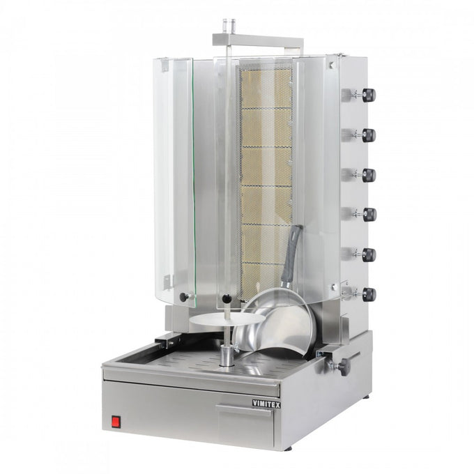 Grill à döner kebab gaz 6 brûleurs horizontaux - 16,2 kW gaz - 906B - Vimitex - vue 1