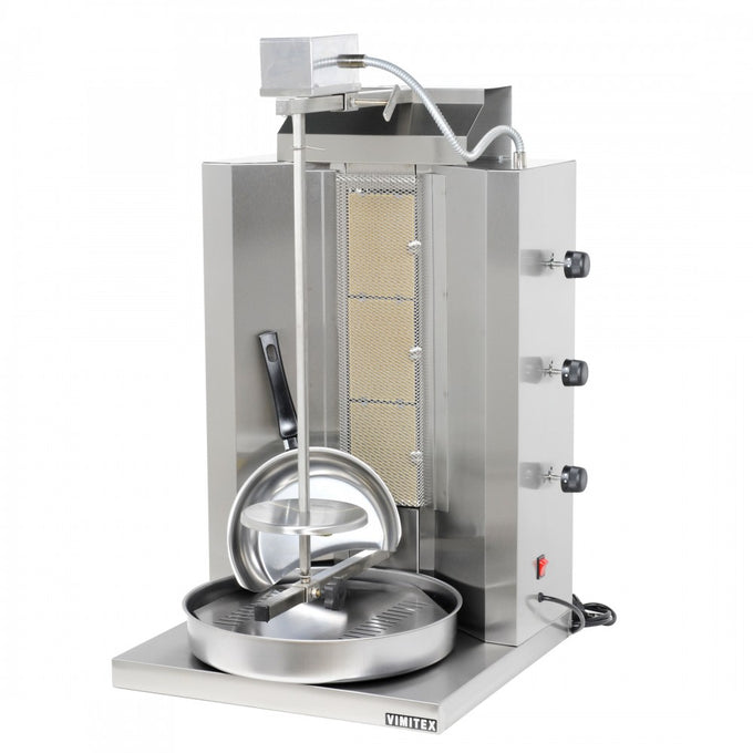 Grill à döner kebab gaz 3 brûleurs verticaux 20 kg - 8,1 kW gaz - 903 - Vimitex - vue 1