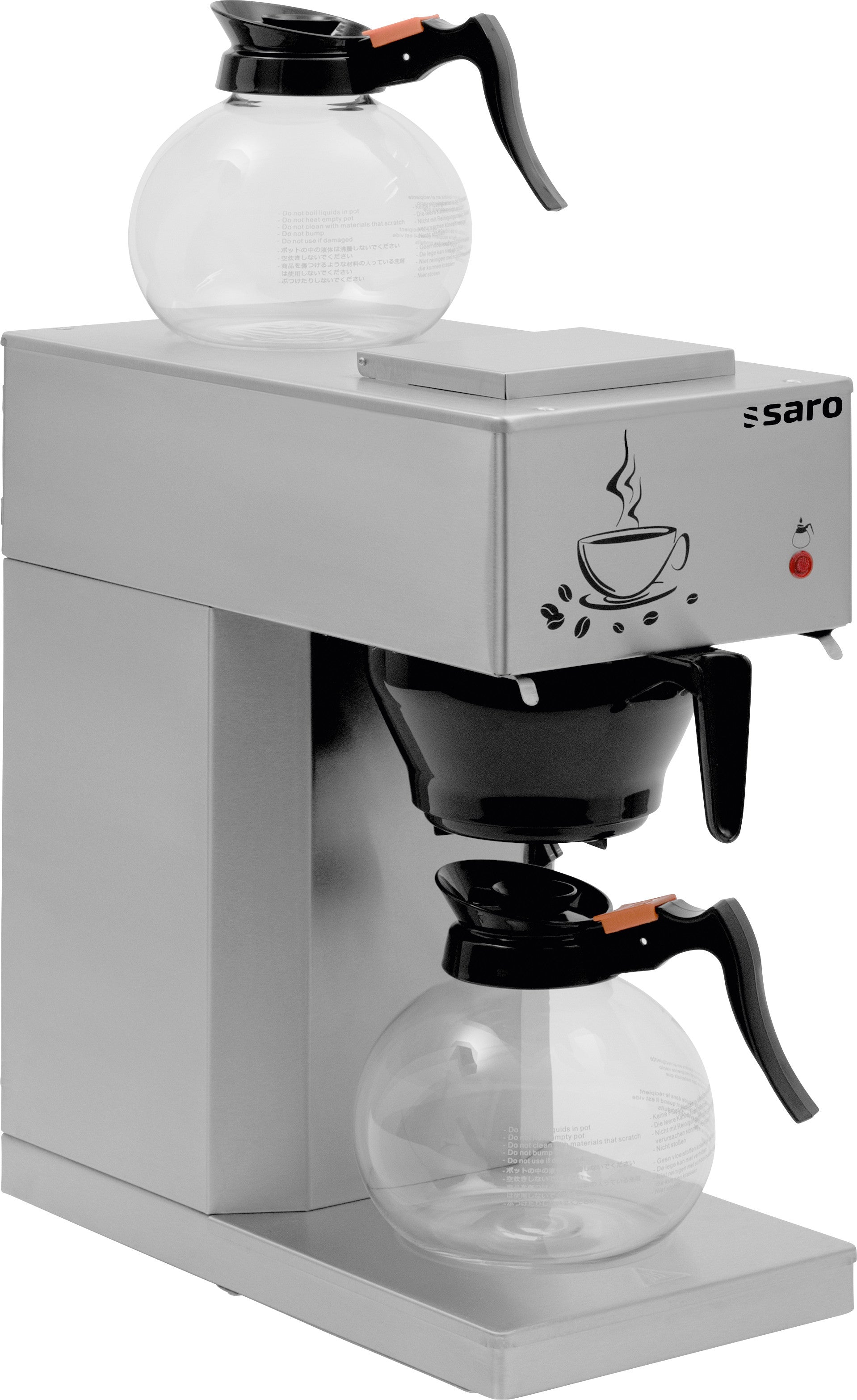 Machine à Café - 2 Plaques - 2x1.8 L - 2.0 kW - Protection à Sec - ECO Saro - Machine à café professionnelle professionnel CHR - matériel cuisine pro - Cuistéo