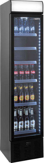 Armoire à boissons - 150L - Noir - Slim - LED 2.4 kW Saro - Armoire à boissons professionnel CHR - matériel cuisine pro - Cuistéo