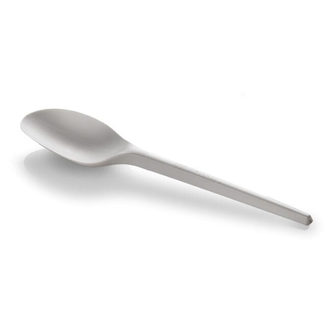 Cuillère jetable 16 cm en PLA, lot de 50 - Ecobioshopping