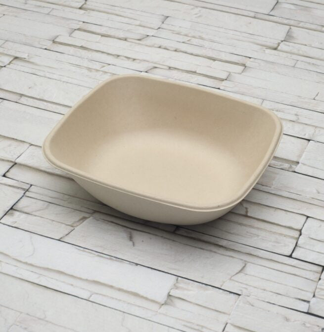 Barquette rectangulaire Nature 900 ml en cellulose, lot de 125 - Ecobioshopping